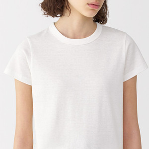 T-shirt court à manches courtes pour femme, en coton, couleur unie, logo personnalisé, imprimé, mode été, faible MOQ et prix - Product Image 5