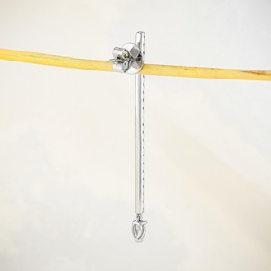 Pendientes de Aro Colgantes con Diamantes en Forma de Pera, Diseño Lineal de 2 Pulgadas, Joyería Elegante con Diamantes Naturales Brillantes, Regalo de Novia - Product Image 5