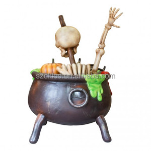 Chaudron de sorcière géant Maison d'oeufs de Pâques Chaise en chocolat Ours Lapin blanc Panier d'oeufs de Pâques Oeufs d'arbre Lapin assis Carnivore - Product Image 5