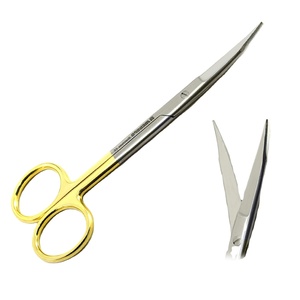 Goldman Fox 18cm Tijeras DE SEGURIDAD manuales de acero inoxidable súper afiladas Instrumentos dentales curvos rectos Clase II Certificado CE - Product Image 1