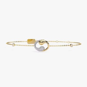 Bracelet tendance en or jaune 10K/18K de luxe avec moissanite certifiée, forme papillon, unisexe, chaîne ajustable, pour usage quotidien - Product Image 4