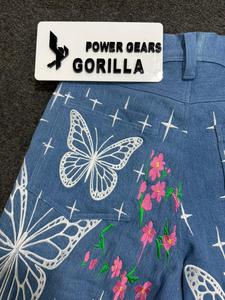 Jeans de Mezclilla Elásticos de Cintura Alta para Mujer, Corte Recto, Transpirables, Ecológicos, Casuales, OEM, ODM, Logotipo Personalizado GORILLA POWER - Product Image 4