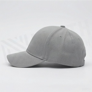 Casquette de baseball grise à 6 panneaux unisexe, ajustable, en sergé de coton de couleur unie, style décontracté, taille adulte - Product Image 3