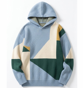 Custom Heavyweight Knitted <b>Hoodie</b> Men Regular Fit Streetwear Pullover Cotton Drop Shoulder <b>Hoodies</b> Wholesale <b>Waterproof</b> - Product Image 2