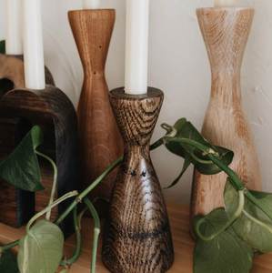 Beautiful Wooden Candle Holder Handcrafted Decorative Accent For Dining <b>Tables</b> Living Rooms And Special Events - Product Image 4