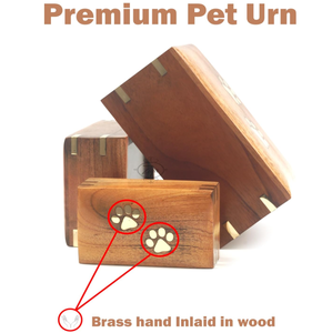 Handmade Wooden Pet Urn Rectangle Paw Print Memorial <b>Box</b> <b>for</b> Cats Durable <b>Ash</b> Holder Home Display - Product Image 2