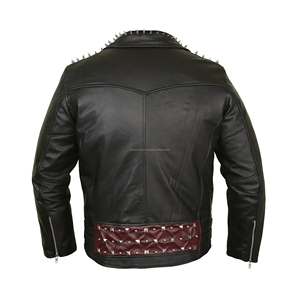 <b>Men's</b> Motorcycle Racing <b>Leather</b> <b>Jacket</b> Biker Rider Fashion Wear OEM ODM Custom Design Manufacturer - Product Image 2