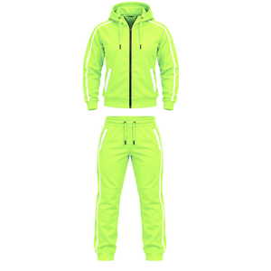 Ensemble de survêtement personnalisé pour femme : veste de sport à capuche entièrement zippée et pantalon de jogging assorti – Deux pièces pour la gym et le fitness - Product Image 1