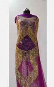 Tela Bordada Tradicional para Vestidos de Novia, Paneles Frontales Bordados con Encaje Floral, Material para Vestidos de Boutique Modernos - Product Image 2