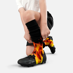 Men's Sublimated Fire Print Soccer <b>Socks</b> Quick Dry Athletic Wear All Seasons Adult Football Apparel - Product Image 2