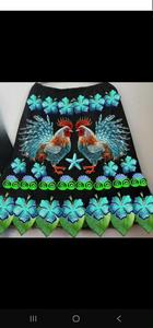 Fast shipping easy to wear Sale Breathable and Soft Polynesian Floral Long <b>Skirts</b> for Women Embroidered <b>Elastic</b> <b>Waist</b> Design - Product Image 2