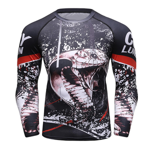 เสื้อกีฬาคุณภาพสูง โพลีเอสเตอร์ 100% ระบายอากาศ แห้งเร็ว แขนยาว พิมพ์ลายแบบซับลิเมชั่น สำหรับออกกำลังกาย ผู้ชาย - Product Image 5