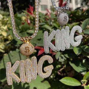 Collier pendentif personnalisé « Beraw » avec diamants de laboratoire glacés, chaîne hip-hop, bijoux de luxe, cadeau - Product Image 4