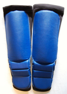 Blue on Black Wrestling Kick <b>Pad</b> Wholesale Martial Arts Kick Boxing Taekwondo Shin <b>Pad</b> Instep Guards / MMA Shin <b>Foam</b> <b>Pad</b> - Product Image 2