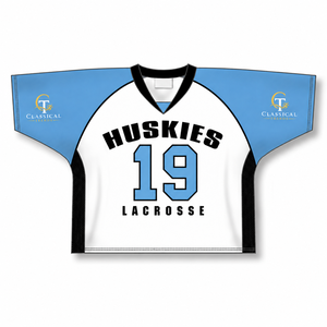 Maillot de lacrosse pour homme, blanc, rouge, noir, col en V, manches courtes, respirant, polyester, uniforme d'équipe adulte, hiver, grande taille, imprimé sur le devant - Product Image 6
