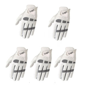 Customizable Logo <b>Men's</b> High Grade Genuine Leather Golf Gloves Adjustable Wrist <b>Strap</b> Non-Slip <b>for</b> Left Right Hands Sports Use - Product Image 4