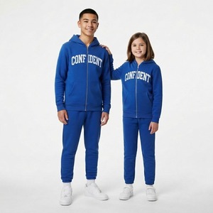 Conjunto de Sudadera con Capucha y Cremallera Completa para Niños y Niñas, y Pantalones a Juego, Chándal Informal - Product Image 4
