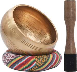 Cuenco Tibetano para Meditación, Cuenco de Sonido con Cojín y Mazo, Baño de Sonido, Sanación, Meditación - Product Image 1