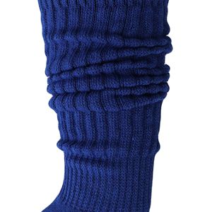 Royal Blue Cotton Slouchy Scrunch <b>Socks</b> for Women <b>Knee</b> <b>High</b>-Shoe Size 5 to 10 - Product Image 4