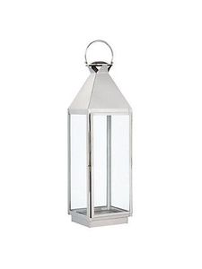 Linea Exports Inc <b>Silver</b> Metal Handmade <b>Lantern</b> Candle Holder with Glass Panels and Decorative Top for Home Decoration Wedding - Product Image 3
