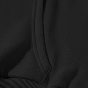 Sweat-shirt à capuche en molleton noir pour homme, coupe ample, manches classiques, style gothique, 100% coton, avec poche, vêtement d'hiver - Product Image 4