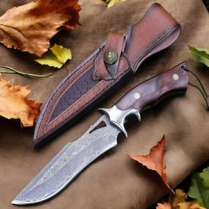Cuchillos de Caza Profesionales con Hoja Fija Afilada, Mango Cómodo y Funda Protectora de Cuero para Camping y Senderismo - Product Image 1
