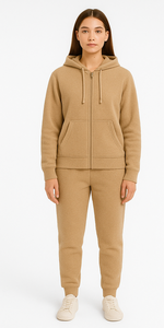 Sudadera con capucha y cremallera para mujer Soft Comfort – Calidez de tela cepillada de primera calidad, silueta minimalista y elegante - Product Image 1