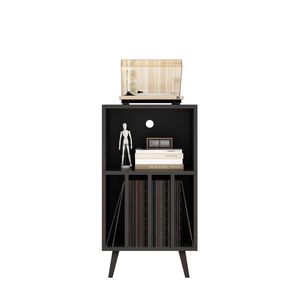 Supporto per Giradischi Nero con Porta CD e Spazio per Album, per Camera da Letto, Soggiorno, Ufficio, Sala Musica - Product Image 5