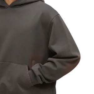 Custom <b>Men</b>’s Minimal Boxy Pullover Hoodie Side Entry <b>Pouch</b> Pocket Drawcord Free Hood Street Fashion Sweatshirt Producer - Product Image 5