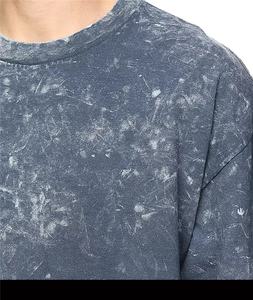 Venta al por mayor de lavado ácido 100% camisetas de algodón de los hombres de hombro caído Jersey de gran tamaño de secado rápido ropa de fitness de talla grande trotar deportes - Product Image 2