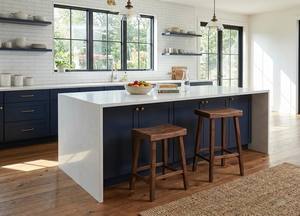 Ensemble de 2 tabourets ronds en bois avec assise courbée - Design moderne, légers et durables pour une utilisation comme table basse - Product Image 6