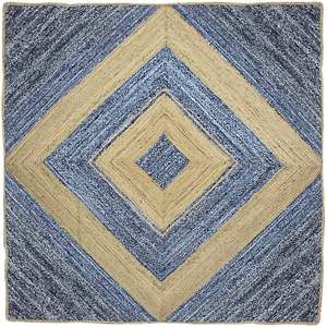 Alfombras tradicionales indias Chindi hechas de yute con tela vaquera incorporada. Alfombras para dormitorio y sala de estar. - Product Image 2