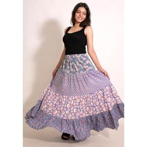 Cotton <b>Patchwork</b> Printed Full Length Maxi <b>Skirt</b> Handmade Boho Festival <b>Skirt</b> for Women - Product Image 4