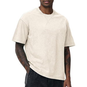 Zip Neck Acid Wash Tee With <b>Small</b> Metal Zipper At Collar Quarter Length Down <b>Chest</b> Standard Fit Acid Washed T Shirts - Product Image 2