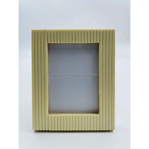 Marco de Fotos de Madera Ajustable Hecho a Mano con Incrustaciones de Resina con Motivo Geométrico Morado, Adorno Decorativo Artístico Moderno para el Hogar - Product Image 3