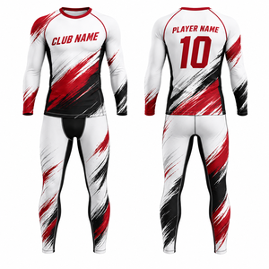 Custom Sublimation Long Sleeve Yoga Set Crew Neck Full Length Breathable <b>Mesh</b> Elastic Waist High Waist 100% Polyester Quick Dry - Product Image 1