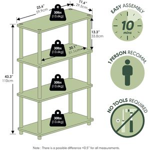 Scaffale Espositivo a 4 Ripiani Multiuso Espresso/Nero per Supermercato - Product Image 3