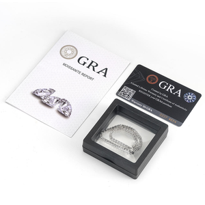 Collar de cadena de tenis de moissanita y diamantes en plata 925, cadena Iced Out de 2mm, 3mm, 4mm, 5mm, joyería brillante para hombres y mujeres - Product Image 5