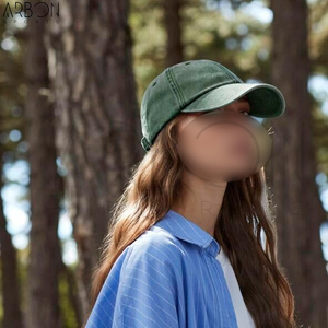 Casquettes de sport souples et réglables à 6 panneaux, vert olive délavé, effet vieilli, avec logo personnalisé, qualité supérieure, nouvelle arrivée, prix de gros - Product Image 5
