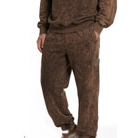 Ensemble sweat-shirt et jogging effet délavé pour homme, tenue confortable pour la gym, les tenues décontractées et le style streetwear quotidien.