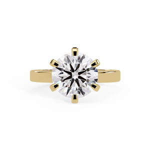 Anillos de compromiso clásicos redondos solitarios de seis puntas con certificado IGI, anillo de diamante cultivado en laboratorio de oro sólido de 14 quilates para mujer, anillo de compromiso. - Product Image 4