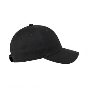 Gorra de Béisbol Negra de 6 Paneles, Ajustable, de Tela Twill, Unisex, Casual, de Color Sólido, para Adultos - Product Image 2