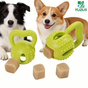 İnteraktif Peynir Topu Köpek Oyuncağı: Diş Temizleme ve Bulmaca Besleyici |   Çevre Dostu TPR, Isırmaya Dayanıklı - Product Image 1