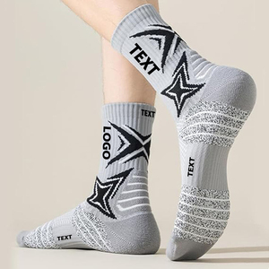 Athletic Ankle <b>Socks</b> Jacquard Geometric Pattern Breathable Spandex <b>Polyester</b> Basketball Sports <b>Socks</b> for Adults Summer - Product Image 1