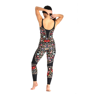 ชุดโยคะพิมพ์ลาย Rustica สำหรับผู้หญิง ขายส่งแบบ OEM ชุดโยคะสองชิ้น ระบายอากาศได้ดีและซับเหงื่อ กางเกงเลกกิ้งเอวสูงรุ่นใหม่ - Product Image 4