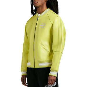 Vestes en cuir pour femmes American Avirex, cuir véritable, broderie de haute qualité, veste courte à lettres, veste varsity en cuir d'agneau européen - Product Image 4