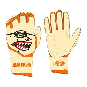 Guantes de Bateo Acolchados de Cuero Negro/Blanco NOFA, Cierre de Hebilla Ambidiestro, Guante de Entrenamiento de Béisbol Unisex para Adultos - Product Image 6
