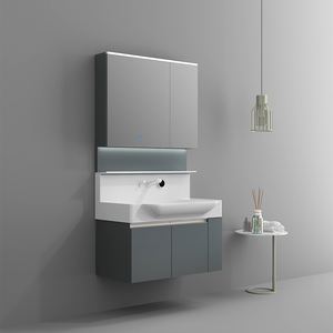 Espejo inteligente de tocador de baño moderno pintado resistente al agua de piedra artificial de alta calidad de Lujo 5 años de garantía para Baño - Product Image 2