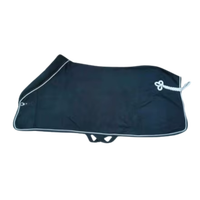 Couverture de concours pour chevaux en polaire bleu roi, couverture d'extérieur premium avec sangles de cou à double boucle, couverture d'équitation douce, chaude et confortable