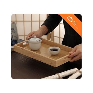 Bamboo Reusable Serving <b>Tray</b> for Living Room Use Portable Modern Design Single Tier Vietnam Origin - Product Image 1